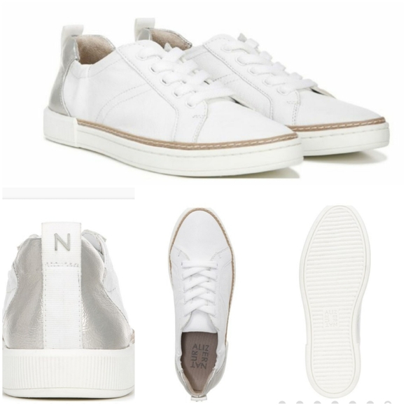 naturalizer white tennis shoes